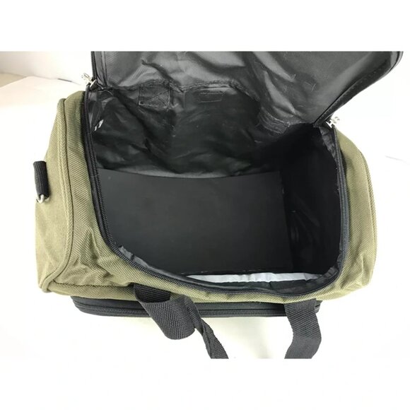 Delsey Unisex Green Black Designed In USA Double Handle Outer Pocket Duffle Bag‎ - Picture 7 of 9